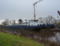 Bea tijdens de afbouw bij Groningen Shipyard in Waterhuizen.