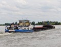 De Panta Rhei II op de Rijn bij Xanten.
