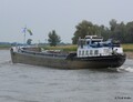 Horizon opvarend op de IJssel bij Bronckhorst.