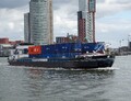 Draga in de afvaart Boompjes Rotterdam.