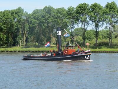 Adelaar op het Amsterdam-Rijnkanaal ter hoogte van de Amsterdamse brug.