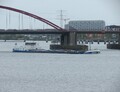 Hinte II op het Buiten IJ richting Oranjesluis bij A'dam.