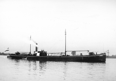 Rijswijk (1) tijdens de proefvaart in 1905. 