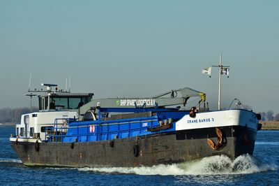 Crane Barge 3 Nieuwe Waterweg bij Rozenburg.