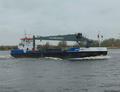 Crane Barge I op het Noordzeekanaal ter hoogte van de Coenhaven Amsterdam.