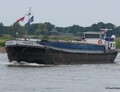 Pelgrim opvarend op de IJssel bij Bronckhorst.