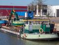 Herik 6 aangemeerd in de industriehaven in Zutphen.