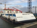 De Herkules XVIII bij scheepswerf Veka BV in Werkendam.