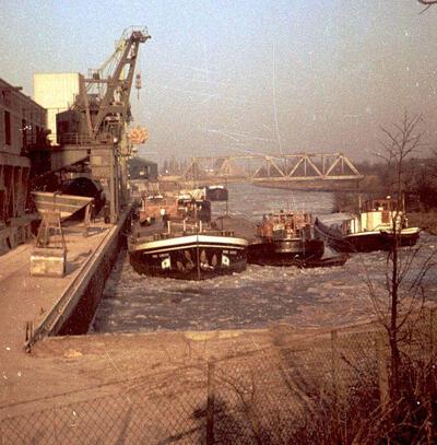 Hencla in 1951 op het Dortmund-Ems Kanal.