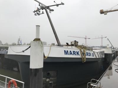 De Mark Hardi II bij Scheepstechniek Drechtsteden BV in Dordrecht.