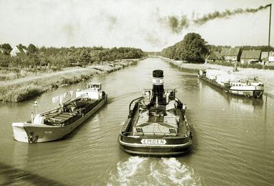 Elise op het Dordmund Ems Kanal in 1959.