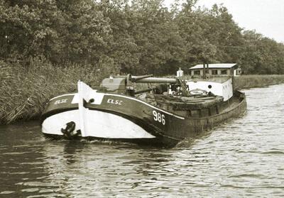 Else in 1949 op het Dortmund-Ems-Kanal.