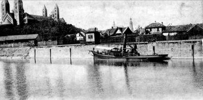 Onbekende stoomsleepboot in Speyer.