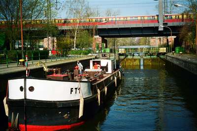 FT-1 in de sluis Landwehrkanal.